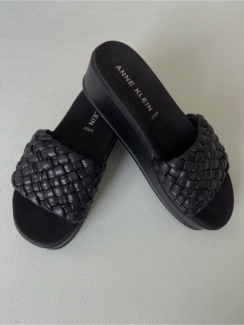 Anne Klein iflex Braided Platform Sandal Sz 8.5 NWOT